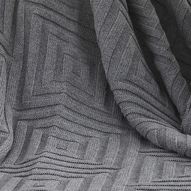 Concentric Square Throw Gray 50x60